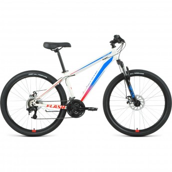 Велосипед FORWARD FLASH 26 2.2 disc (2021) белый/голубой с рамой 17" Велосипед FORWARD FLASH 26 2.2 disc (2021) белый/голубой с рамой 17"