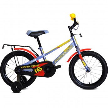 Велосипед FORWARD METEOR 16 (2022) серый/желтый