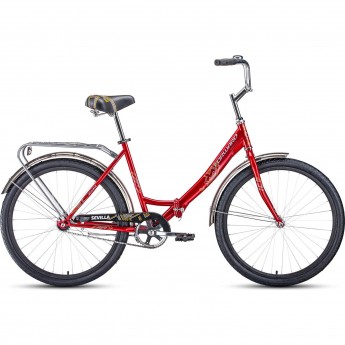 Велосипед FORWARD SEVILLA 26 1.0 (2022) красный/белый Велосипед FORWARD SEVILLA 26 1.0 (2022) красный/белый