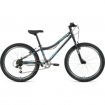 Велосипед FORWARD TITAN 24 1.0 24", рост. 12", темно-серый/бирюзовый, 2022 Велосипед FORWARD TITAN 24 1.0 24", рост. 12", темно-серый/бирюзовый, 2022